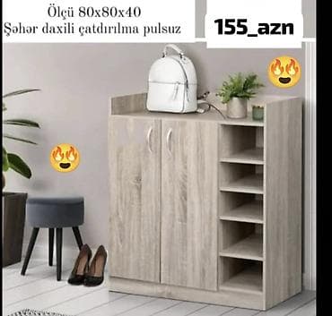2 qapılı, Digər rəng, Taxta Ayaqqabı dolabı