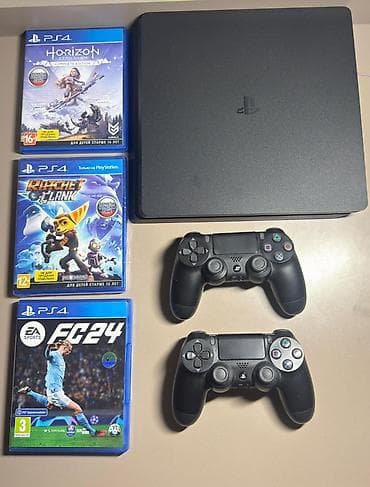 PS4 Slim 1 TB — İdeal vəziyyətdə (Açılmayıb) + 2 orijinal pult