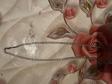 herif sepler: Gümüş rəngli metal boyunbağı zəncir - Klassik yastı/“curb” tipli — 3