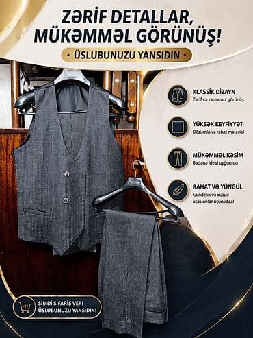 Костюмы: Мужской костюм, Демисезон, American Legend, XL, цвет - Серый — 2