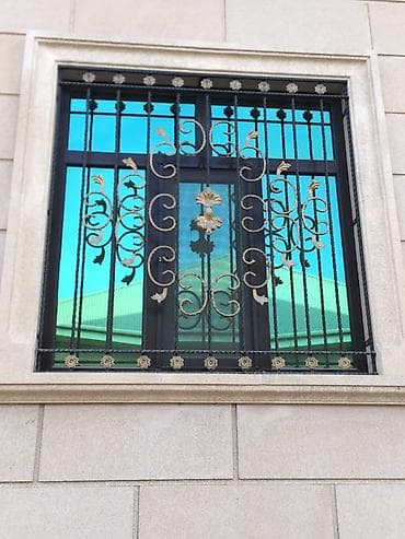 taxta dekor: Ferforje pəncərə barmaqlıqları və pilləkən məhəccərləri - Material — 3