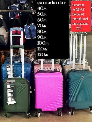 Çamadanlar və təkərli çantalar ünvan AMAY ticarət mərkəzi ağ şəhər