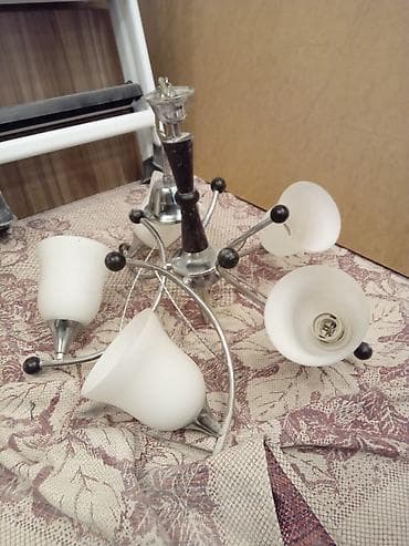 qar sekili: Çılçıraq, 5 lampa, Metal — 2