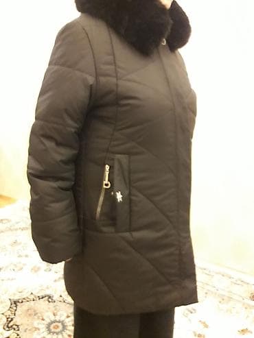 ucuz paltolar: Qadın üçün qara rəngli qış paltosu - Uzun model, dizə qədər - İsti — 7