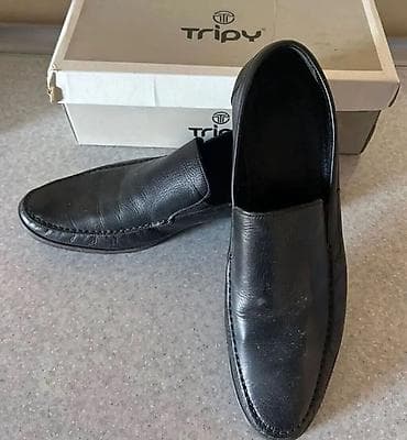 ayaqqab: Tripy kişi loaferi – qara rəng - Model: Slip-on klassik loafer - — 2