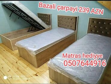 divan çarpayı: Yeni, Təknəfərlik çarpayı, Bazasız, Matras ilə, Siyirməsiz, Azərbaycan — 25