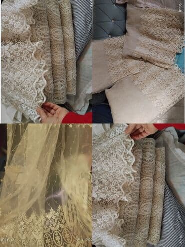 krujevalı tumanlar: Məhsul: pərdə 3 metirdi eni uzunluğu 290 ölçü təzə tikilib hazır 4 — 2