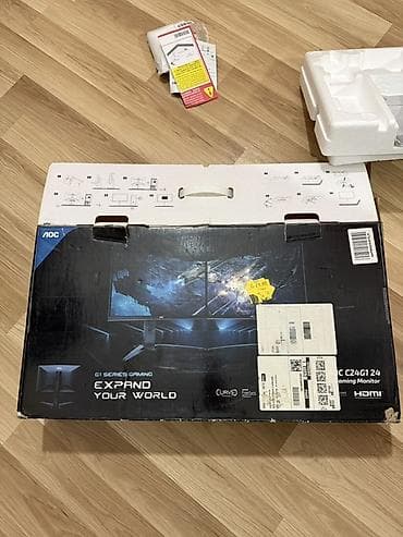 iphone 23: AOC C24G1 24" Gaming Monitor curved. Ekran qirigdi, teze alinib 2 ay — 4