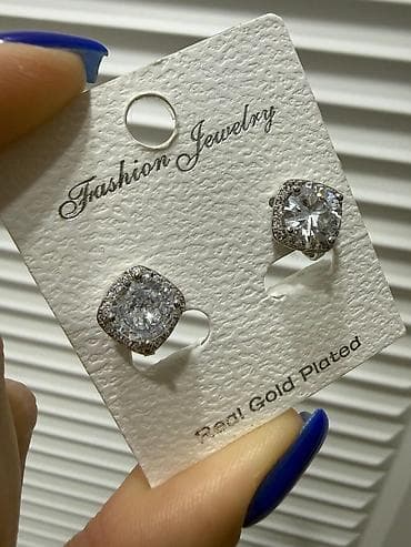 sırğalar, klipslər: Qızıl suyuna çəkilmiş zərif klips sırğalar - Model: Fashion Jewelry - — 1