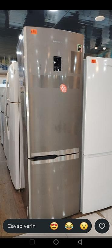 soyducu: Samsung iki qapılı soyuducu, inox rəng. - Üst hissə: soyuducu bölmə — 1