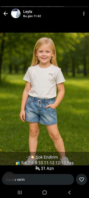 лабубу купить в баку: Uşaq şortikləri – gündəlik rahatlıq və şık görünüş 1) Mavi cins — 1