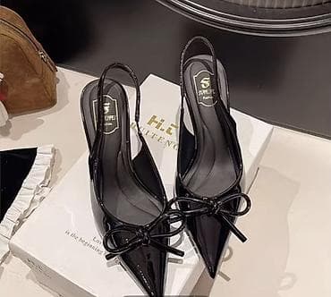 Makasin və loferlər: Qadın ayaqqabısı – slingback stiletto - Model: burnu uclu, zərif — 1