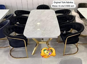 Masa ve oturacaq yeni rəng seçimi var