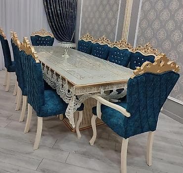 bag evleri ucun stol stul: Dördbucaq masa, Qonaq otağı üçün, 10 nəfər, Açılan, Türkiyə, Zəmanətli — 5