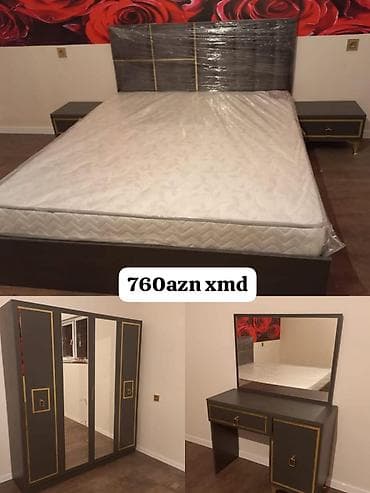 Yataq otağı dəsti Tərkibi: - 2 nəfərlik çarpayı (yumşaq başlıq lalafo.az -da Yataq otağı dəsti Tərkibi: - 2 nəfərlik çarpayı (yumşaq başlıq
