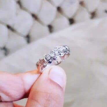 nişan üzükleri: Nişan, Üzük, Ağ qızıl, 750 Əyar, Brilyant, 0.26-0.50 Karat — 4