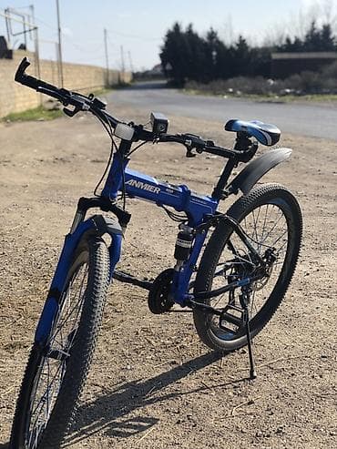 focus velosipedi: ANMIER qatlanan dağ velosipedi - Rəng: mavi/qarışıq qara aksentlər - — 2