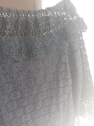 Qara krujeva bluz - Model: off-shoulder (çiyinlər açıq) - Material — 4