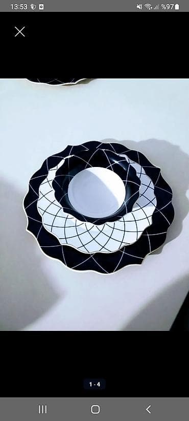 Nahar dəsti, rəng - Qara, Keramika, 6 nəfərlik — 2