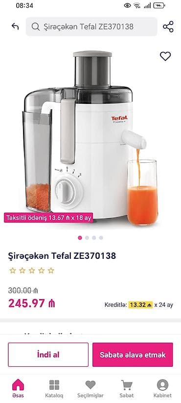 tefal blender: Tefal sokceken. Tezedi qutuda. Dəyərindən ucuz satılır. Son qiymətdi — 2