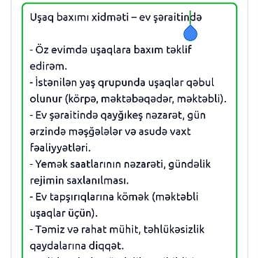xeste baxicisi 2018: Uşaq baxımı xidməti – ev şəraitində - Öz evimdə uşaqlara baxım təklif — 2