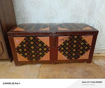 sine sekilleri: Taxta sandıq/kəllə-kəllə sandıq - Material: bərk taxta - Ölçü — 2