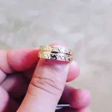 tək qaş: Alyans, Üzük, Sarı qızıl, 585 Əyar, Qaşsız — 2