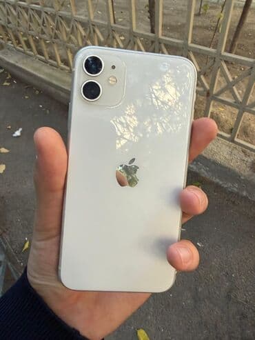 telefon sensor: Apple iPhone 11 – Ağ rəng Zavod prablemsiz telefon. 77 pil cızıqları — 1