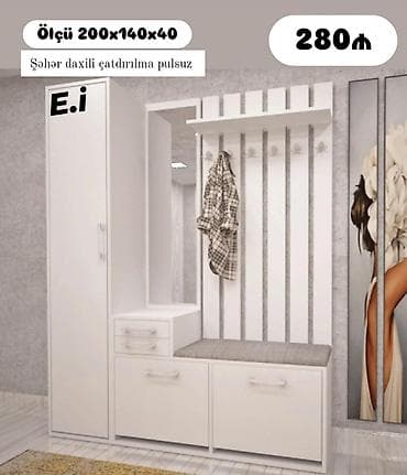 lovhe olculeri: Düz dolab, Dəhliz üçün, Paltar üçün, Açılan, Korpuslu, 1 qapı — 1