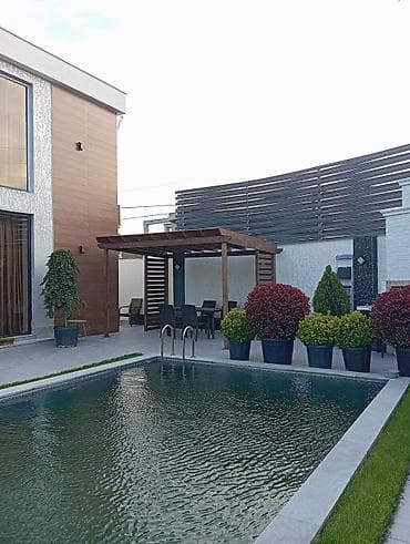 vanak yağ: Açıq hava üçün taxta pergola – hovuz, həyət və terraslar üçün estetik — 5