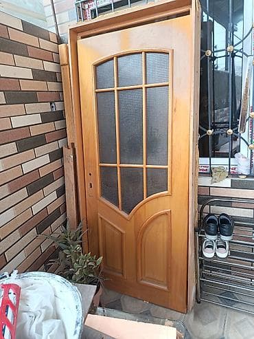 limon agaci satilir: Ağac giriş/qapı dəsti - Material:Fistiğ ağacından hazırlanmış şüşəli — 1