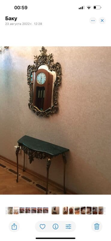 mərmər masa: Divardan masa, Açılmayan, Mərmər — 2