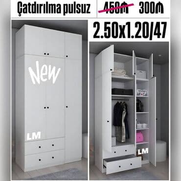 vitrin dolab: 3 qapılı Dolab-asılqan — 1