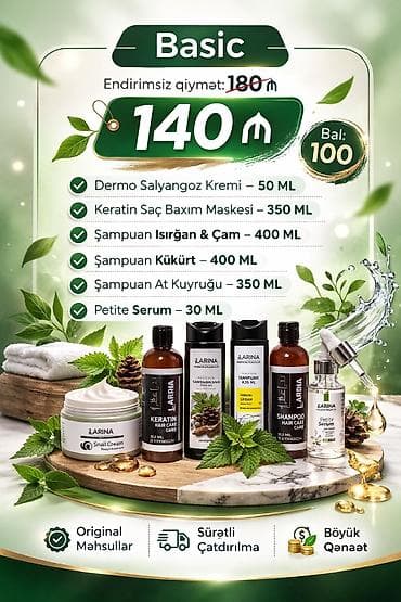 sumqayıtda canta: Kosmetik dəst, 6 məhsul — 2