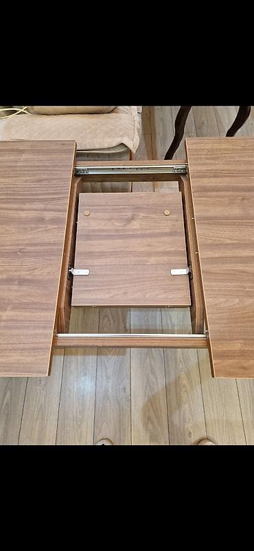 taxta: Açılan yemək masası - Material: taxta teksturalı üst səth, möhkəm — 4