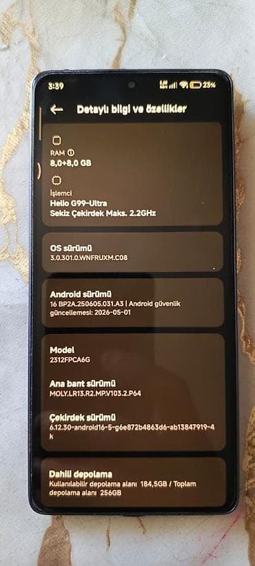 14 pro max: Poco M6 Pro, 256 GB, rəng - Bənövşəyi, Sensor — 4