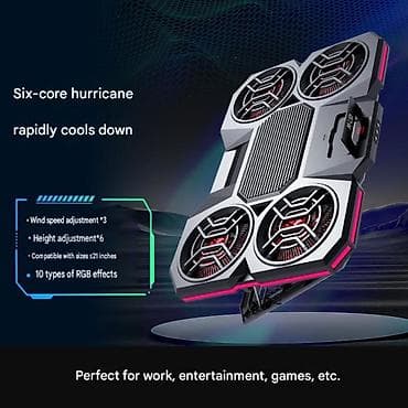 notebook ram: M-LID H5 RGB Laptop Soyuducu Stend | 6 Fan | 3 Sürət | 2000 RPM M-LID — 5