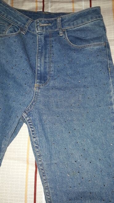 женские джинсы со стразами: Jins . Джинсы. Tezedi.С камнями Сваровски. Hec bir difekt yoxdu. ecemi — 4