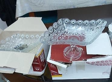 pol kraskasi: Metbex ucun teze hamsii - Şüşə dekorativ qab: Qapaqlı, naxışlı — 4