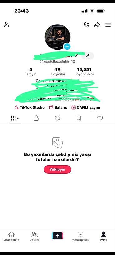 is axtar: Hamıya Salam.30Level tiktok hesabı satılır.15min bəyənməsi var.Aktiv — 2