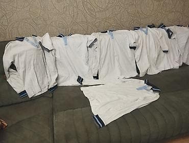 Ağ rəngli uzunqol ve qısaqol Mekteb forması- köynəklər 7 eded az