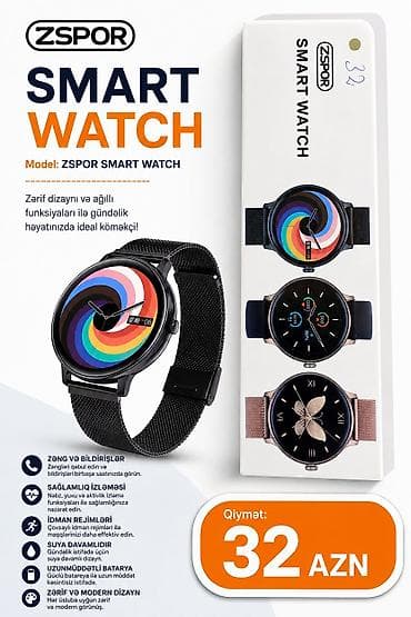 Smart qolbaqlar: ZSpor Smart Watch – gündəlik həyat üçün zərif və funksional ağıllı — 1