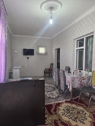 3 otaqlı evler: 2 otaqlı həyət evi - Plan: 2 otaq, mətbəx və sanitar qovşağı (həyətdə — 8