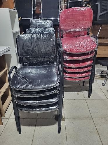 stullar: Yığıla bilən konfrans/ofis stulları - Model: qoltuqlu, metal — 8