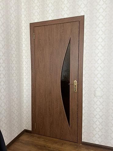 Daxili otaq qapısı – ağac dəstəkli qəhvəyi dekor - Material: ağac