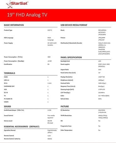 irşad telecom televizorlar: Televizor Star Sat 12V AC/DC 🔹Avtomobillerde avtobuslarda — 3