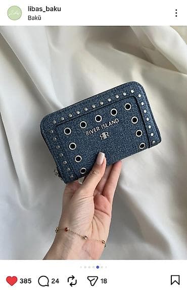 Portmone, pulqabıları: River Island cüzdan Orginaldir- 55azndir.Uygun olmadigi ucun 30m — 1