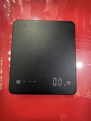 Mətbəx/kofe üçün rəqəmsal tərəzi - Minimalist qara dizayn, hamar