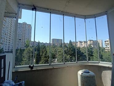 balkon məhəccərləri: Balkonlar və ya eyvanlar üçün nəzərdə tutulmuş, şüşə panellərdən — 2