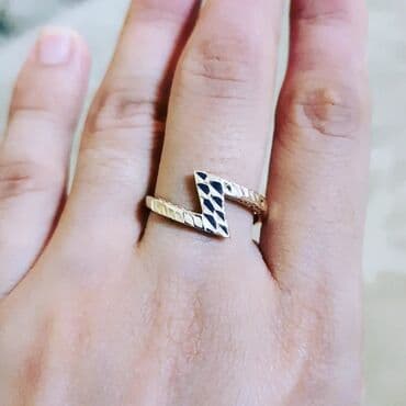 qaş sabitləyici: Alyans, Üzük, Sarı qızıl, 585 Əyar, Qaşsız — 1